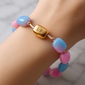 Lola Rose London Semi-Precious Adjustable Bracelet – Signed LR Toggle Bracelet